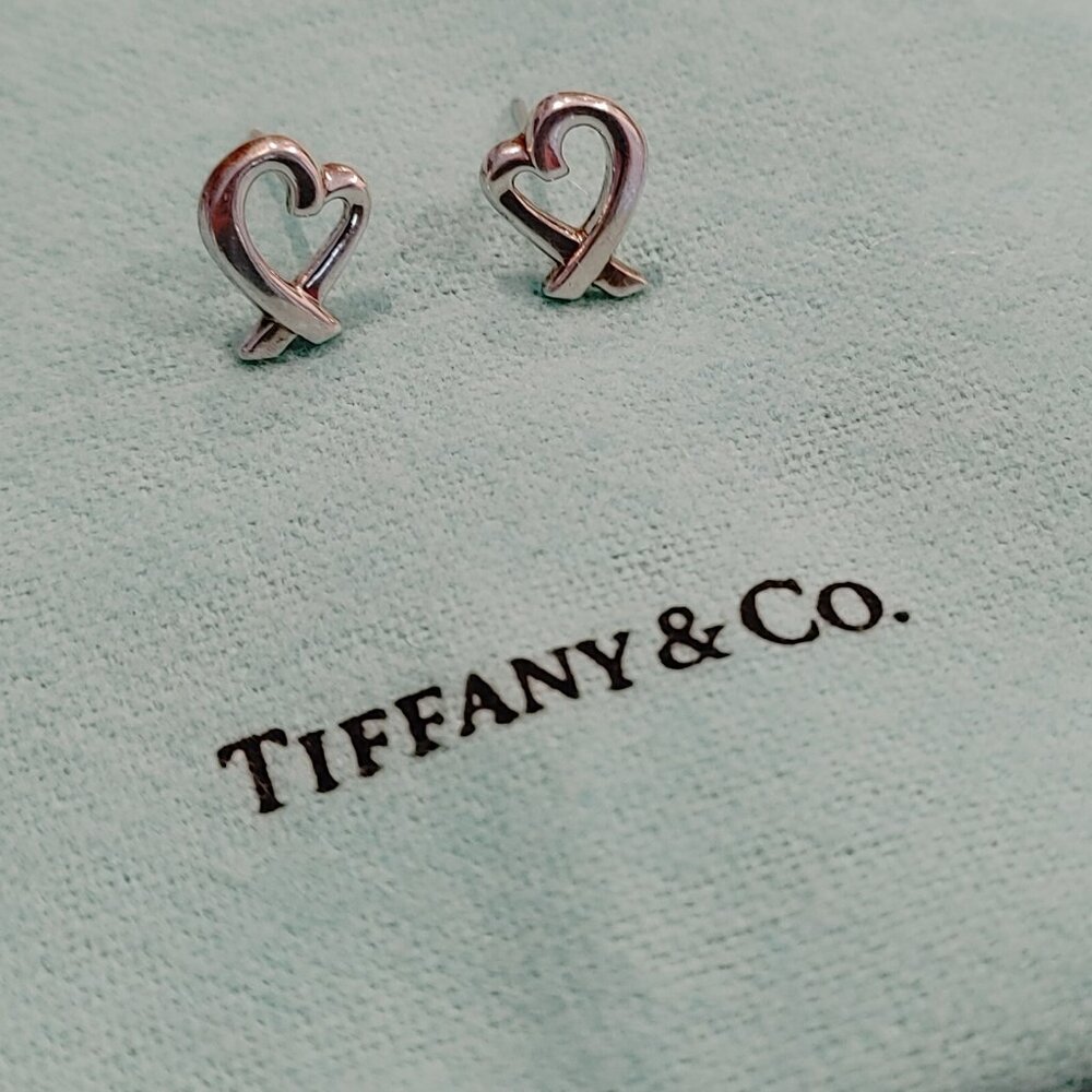 Tiffany & Co. Paloma Picasso Sterling Silver Loving Hearts Earrings